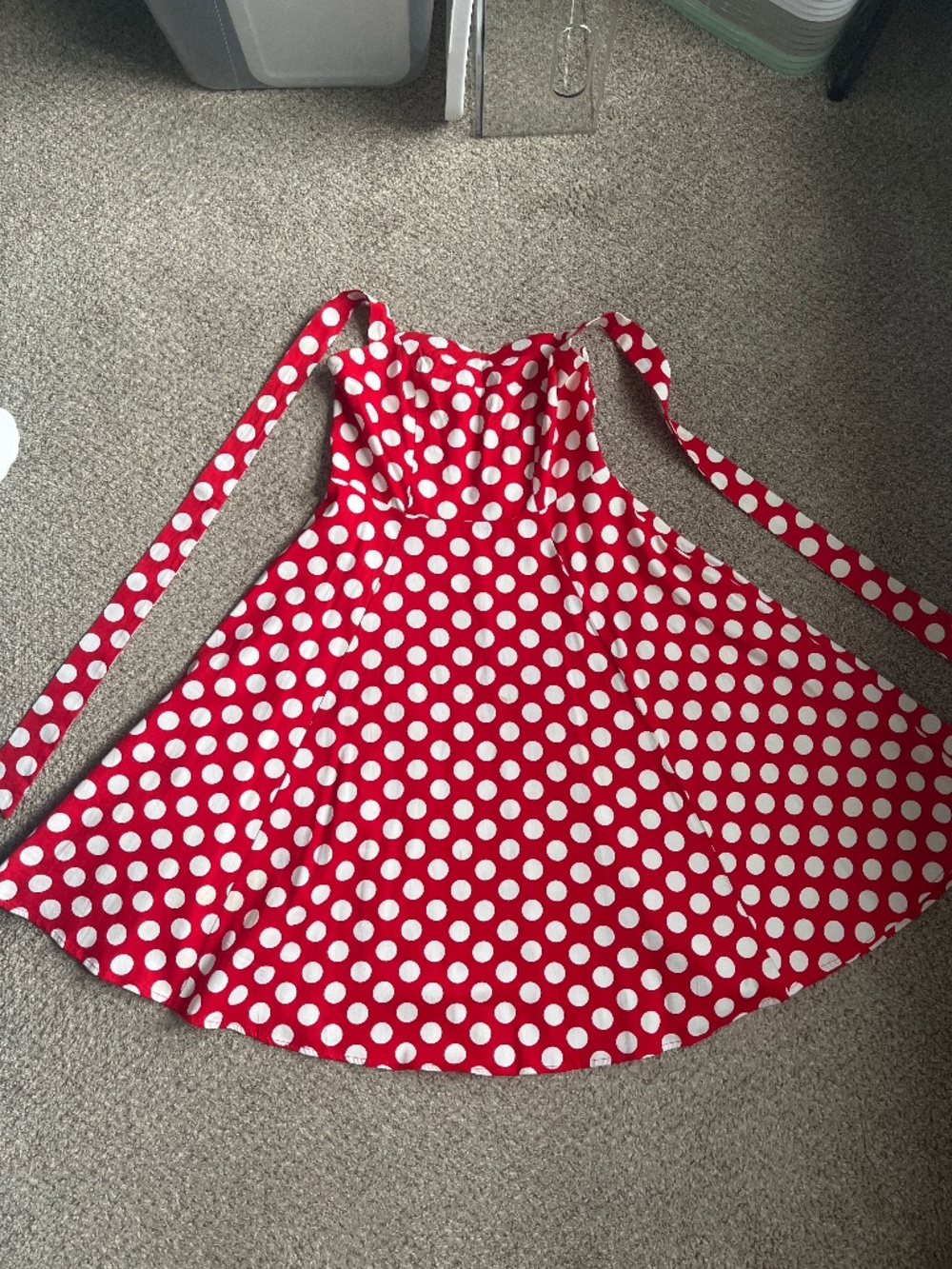 Polkadot halter dress